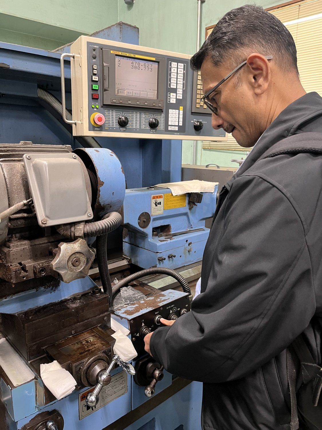 Working trials on a Fanuc-controlled lathe